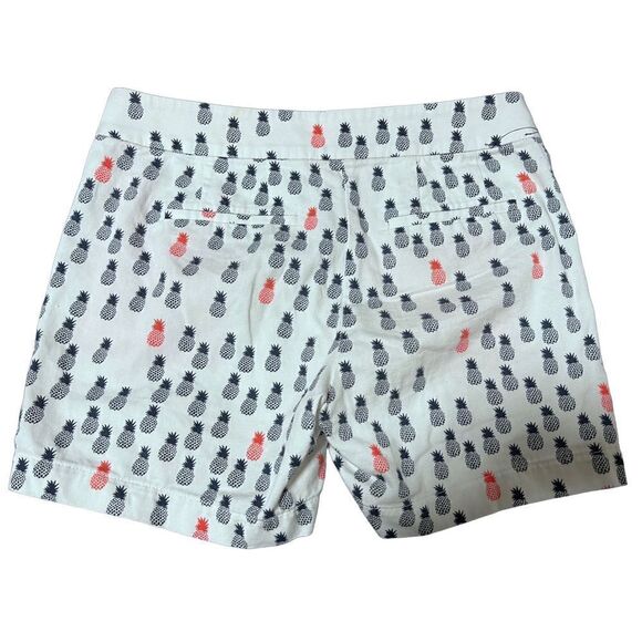 J. Crew Adorable Pineapple Shorts White Red and Blue Size 00 XXS - Picture 4 of 9